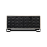 Front view of contemporary geometric sideboard design