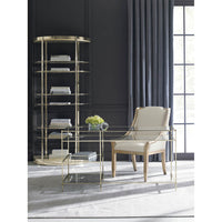 Stylish etagere in modern office setting.