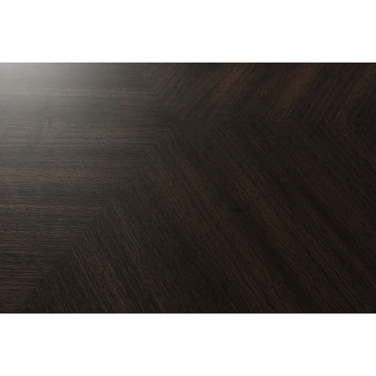 Detailed view of dark wood grain on accent table surface.