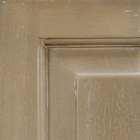 Close-up of wooden coffee table finish detail.