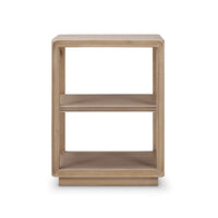 Contemporary three-tier side table front view