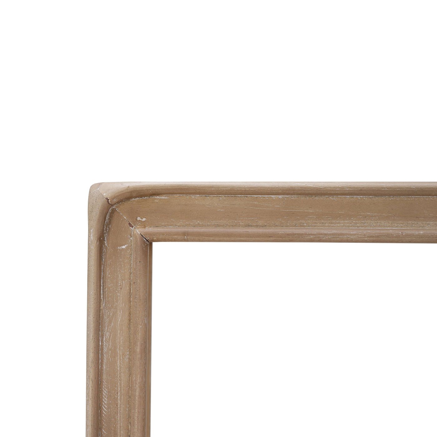 Close-up corner of contemporary three-tier side table