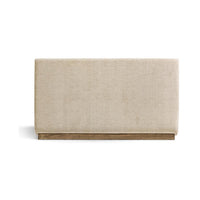 Contemporary upholstered CAL King bed headboard back view.