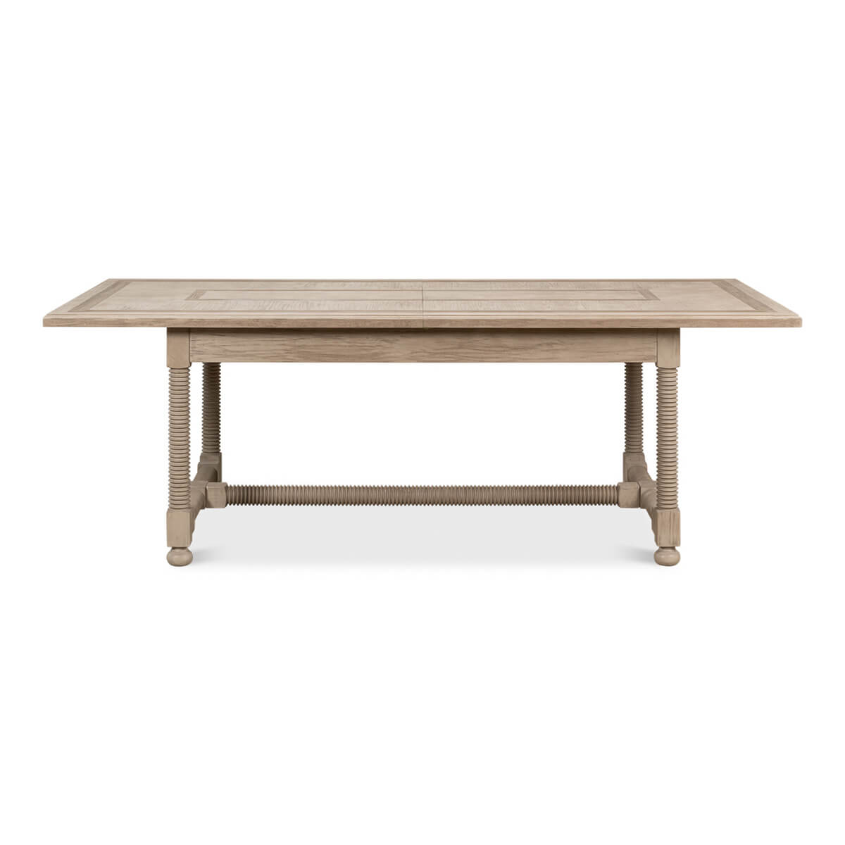 Front view of country draw leaf dining table.