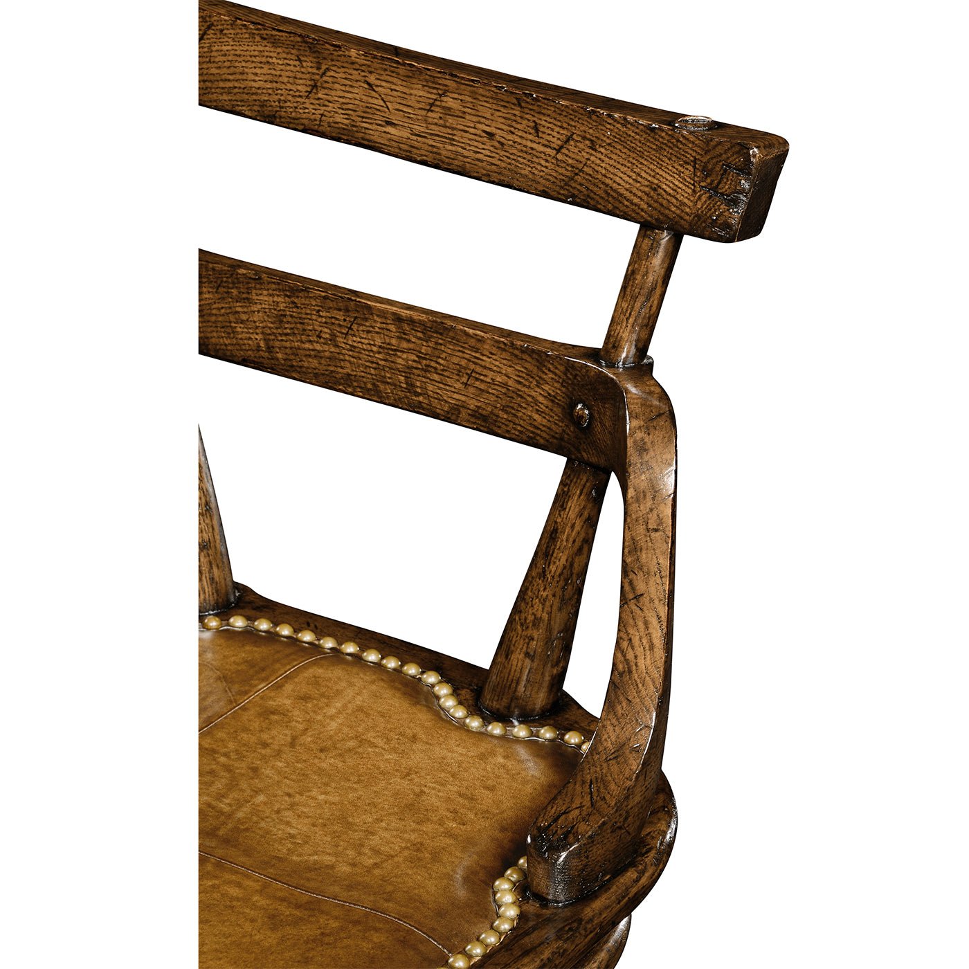 Close-up of bar stool backrest, wooden detail.