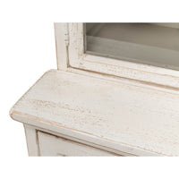 Close-up of bookcase distressed wood texture.