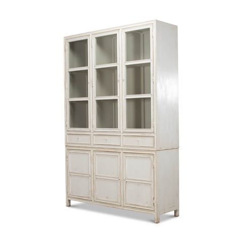 Country Painted Display Cabinet