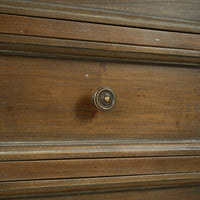 Close-up of end table drawer knob detail.