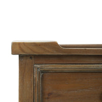 Close-up of end table edge detail.