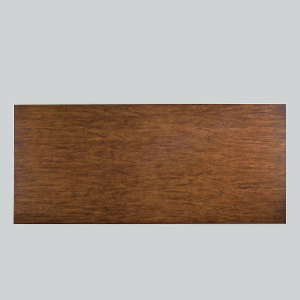 Top view of dining table surface texture.