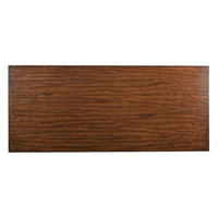 Top view of dark rustic dining table surface.