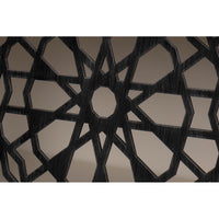 Close-up of Covet Credenza door pattern, geometric design.
