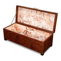 Croc Leather Box in Cognac