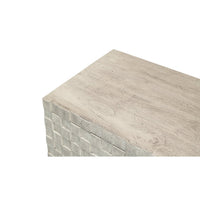Top surface texture of Cubist sideboard, wood detail visible.
