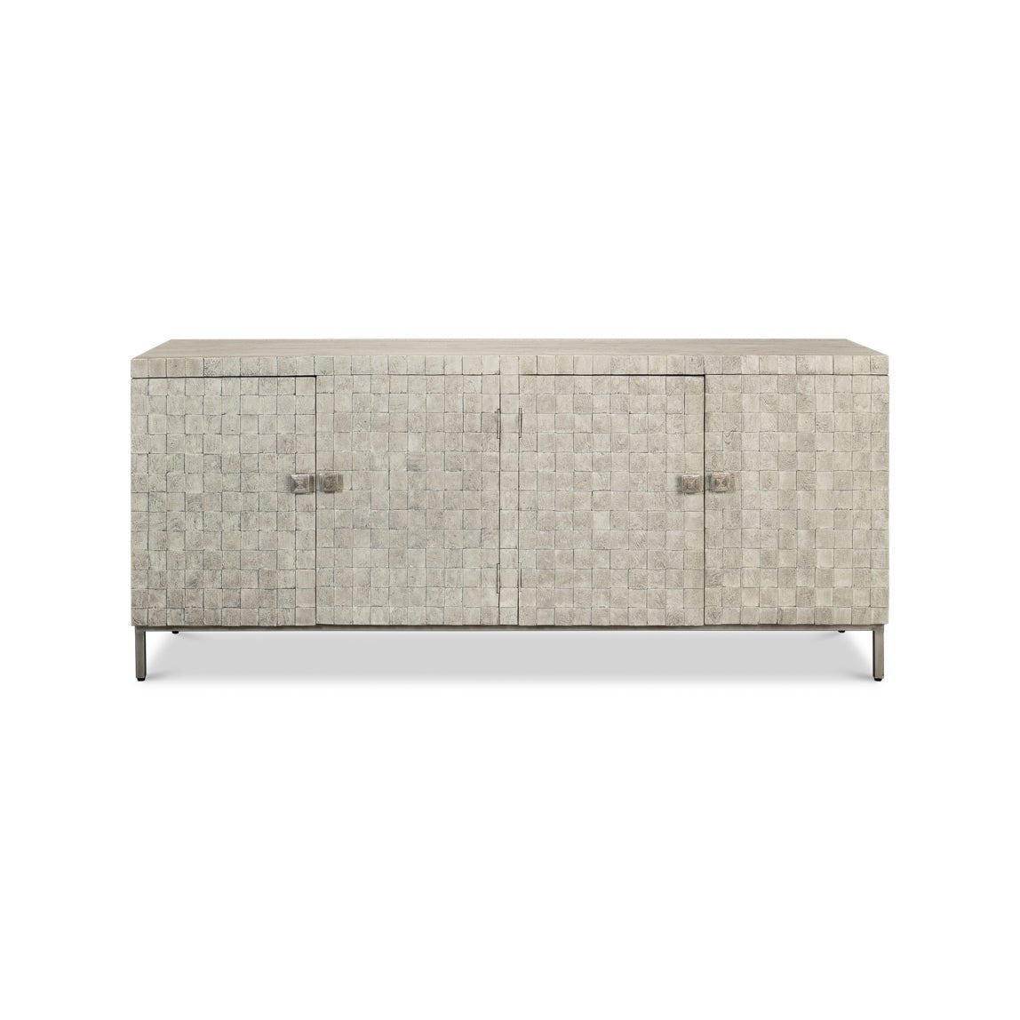 Front view of Cubist sideboard with four doors.
