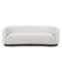 Curved Bouclé Sofa - Coastal Breeze