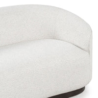 Curved Bouclé Sofa - Coastal Breeze, view 5