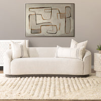 Curved Bouclé Sofa - Coastal Breeze, view 9