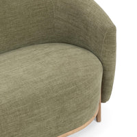 Curved Sofa with Oak Base, view 5