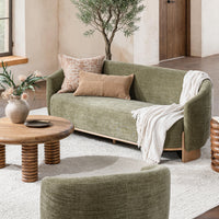 Curved Sofa with Oak Base, view 8