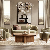Curved Sofa with Oak Base, view 10
