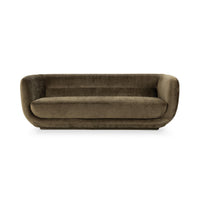 Curved Tuxedo Sofa - Olive Green