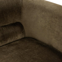 Curved Tuxedo Sofa - Olive Green, view 5