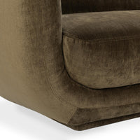 Curved Tuxedo Sofa - Olive Green, view 9