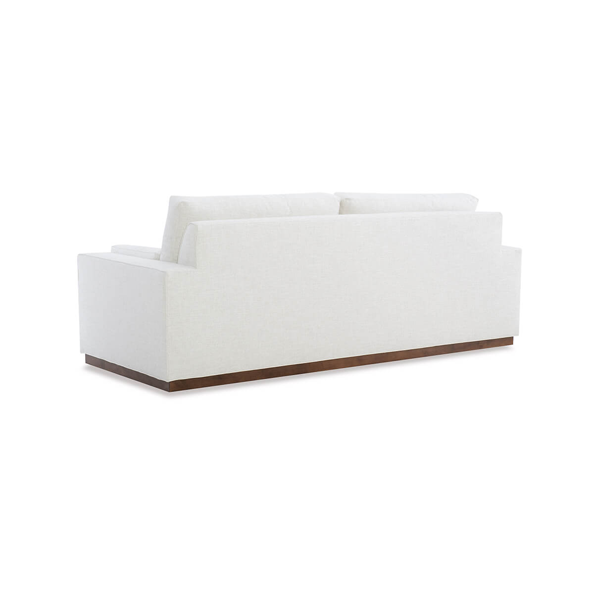 Rear view of white Art Deco style sofa