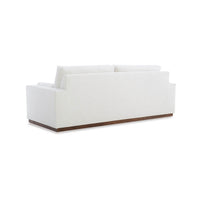 Rear view of white Art Deco style sofa