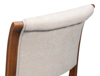 Klismos Dining Chairs in Antiqued Walnut and Cream, Sets of 2 - view 9