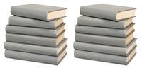Shagreen Book Set of 12 in Storm Gray, Pebbled Leather