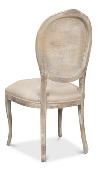 Louis XV Cane Back Dining Chairs in Gray Oak, Sets of 2 - view 5
