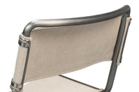 Cantilever Dining Chairs in Canvas and Steel, Sets of 2 - view 7