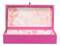Pink Leather Box, Set of 2