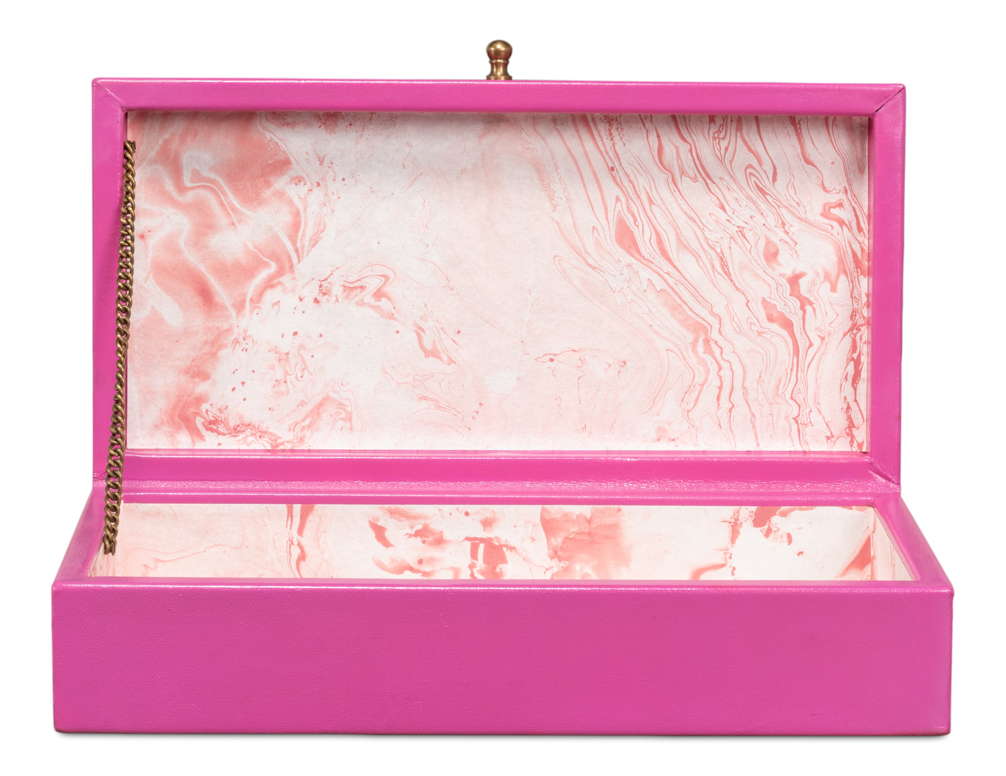 Pink Leather Box, Set of 2