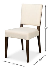 Parsons Dining Chairs in Cream with Dark Brown Legs, Sets of 2 - view 11