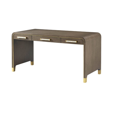 Dark Hollywood Regency Desk