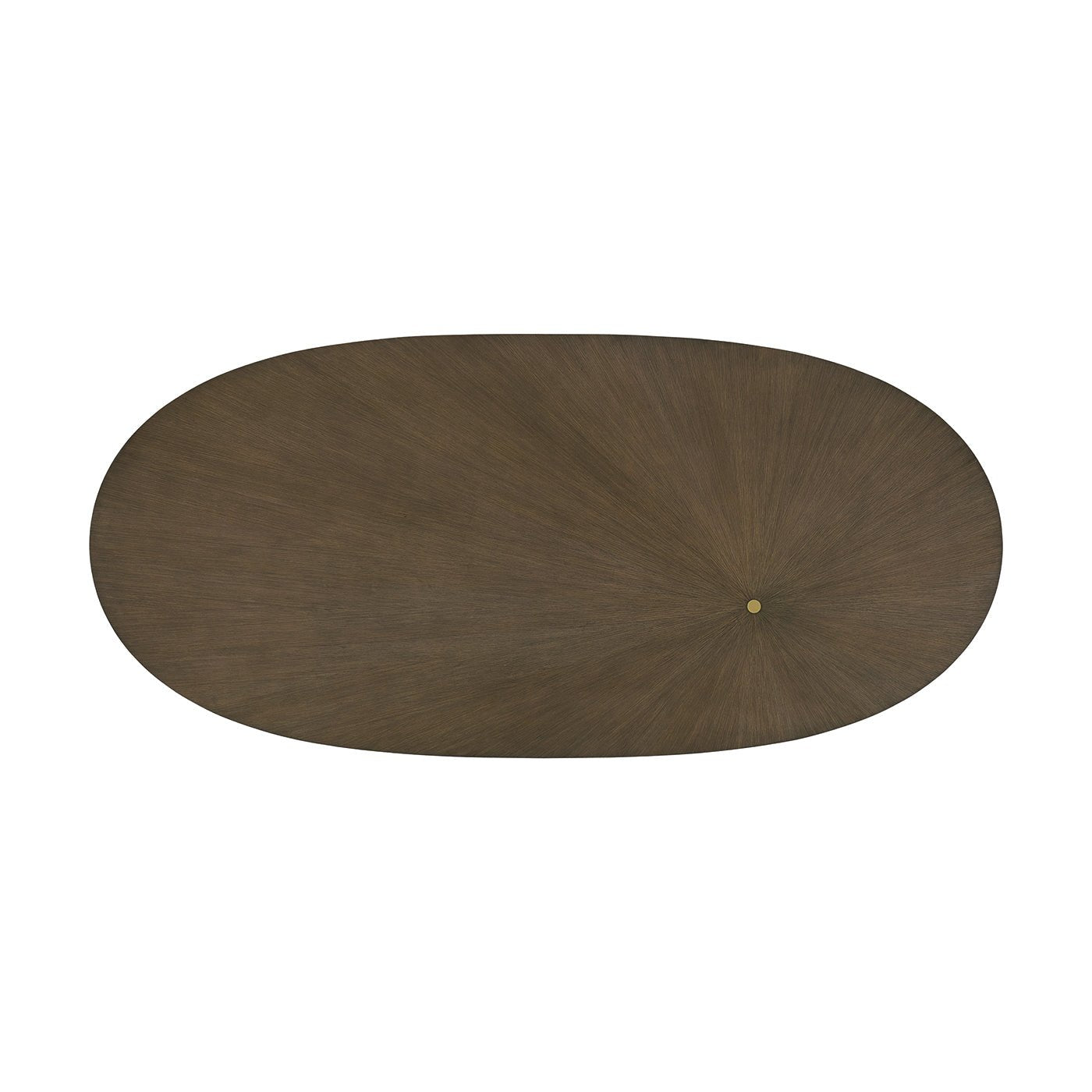 Top view of oval dining table surface pattern.