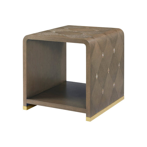Dark Hollywood Regency Waterfall Side Table