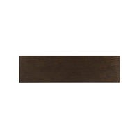 Top view of dark mid-century credenza surface.