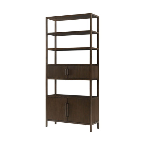 Dark Modern Open Bookcase