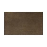 Top view of three-drawer modern nightstand surface.