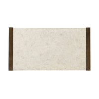 Top view marble surface of dark modern nightstand.