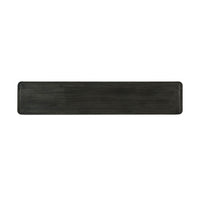 Top view of dark oak modern media console.