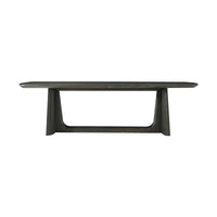 Dark oak table, front full view.