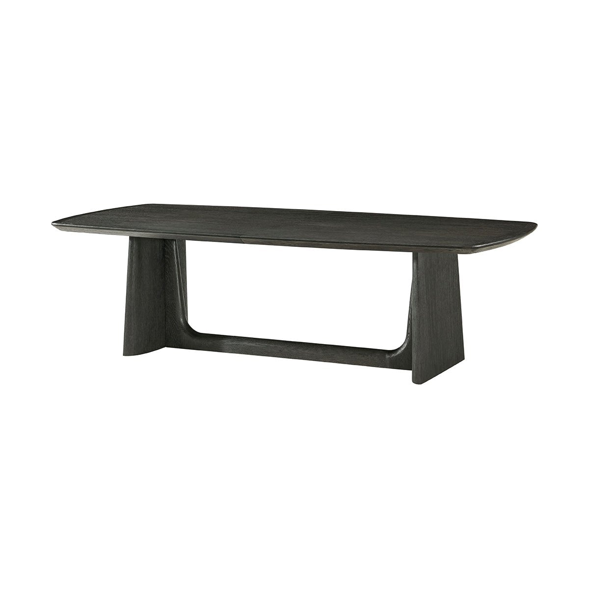 Mid-century dining table, closer angled perspective.