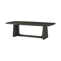 Mid-century dining table, closer angled perspective.