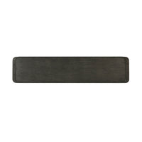 Dark oak buffet, top view.