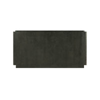 Back view of dark oak modern dresser, minimalistic design.